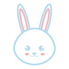 cute and tender rabbit head character