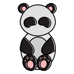 cute and tender bear panda character