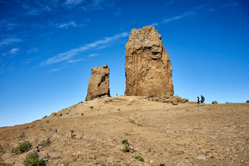 Fototapeta premium Roque Nublo - Gran Canaria - Tejeda - Blue sky over Canary Islands