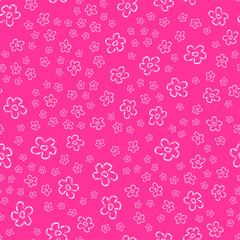 Cute flower pattern for kids, girls and boys. Creative background is made up of flowers. It can be used to create prints, packaging, flower pattern, simple designs. Funny wallpaper for textile.