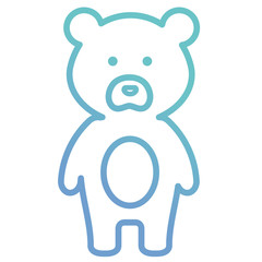 cute and tender bear character vector illustration design