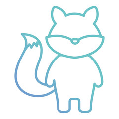 cute and tender fox character vector illustration design