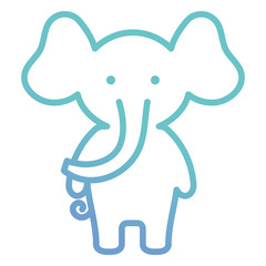 cute and tender elephant character vector illustration design