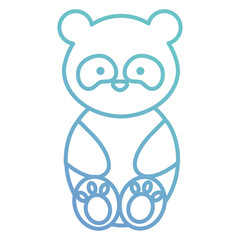 cute and tender bear panda character vector illustration design
