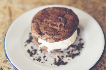 Chocolate Cookies and Ice Cream