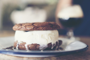 Chocolate Cookies and Ice Cream