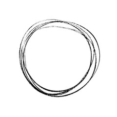 Hand drawn ring in expressive brush drawing style