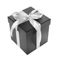 Beautiful gift box on white background