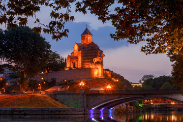 Naklejka premium Tbilisi. Metekhi Church.