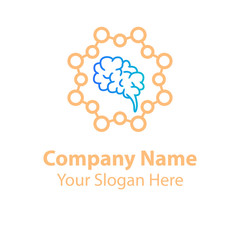 Brain logo design, learning and design icons