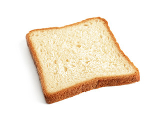 Tasty fresh toast on white background