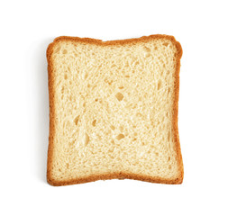 Tasty fresh toast on white background