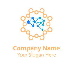 Fototapeta premium Brain logo design, learning and design icons
