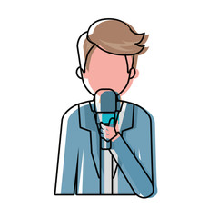 journalist vector illustration