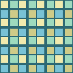Abstract seamless pattern with squares. Geometric vector illustration. Light pastel color.