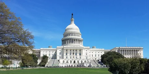 Papier Peint photo autocollant Amérique centrale United States Capitol Building, sur la colline du Capitole à Washington DC, USA.