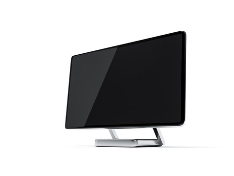 All in One Desktop Computer Mockup with blank screen isolated on white