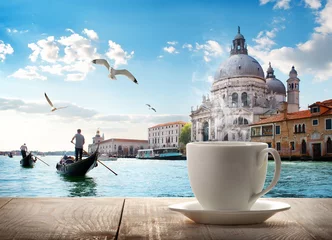 Fotobehang Coffee and Venice © Givaga
