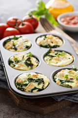 High protein egg muffins with kale