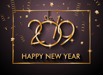 2019  Happy New Year Backgrounds for your Seasonal Flyers and Greetings Card