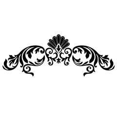 Vintage baroque ornament, corner. Retro pattern antique style acanthus. Decorative design element filigree calligraphy vector. - stock vector
