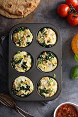 High protein egg muffins with kale