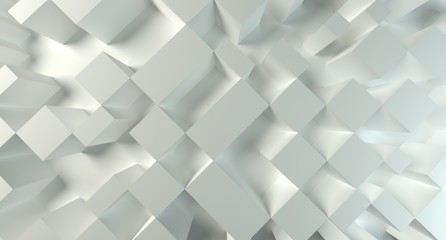 3D Rendering Of Abstract Shapes Low Poly Background