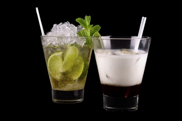 Cocktail on a black background