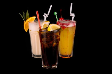 Cocktail on a black background