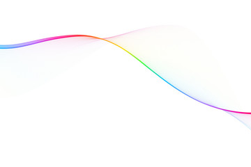 Nice colorful big wave from lines on isolated white backgorund