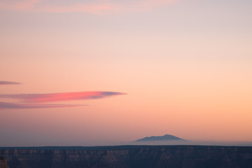 Sunset from the North Rim of the Grand Canyon in Arizona. 