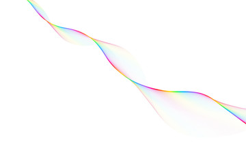 Nice colorful big wave from lines on isolated white backgorund