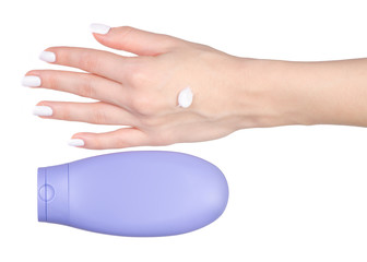 Female hands and hand cream