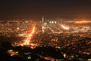 Night view of San Francisco