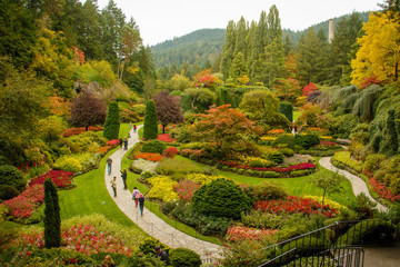 Butchart botanical garden in Victoria town in Vancouver Island, Canada