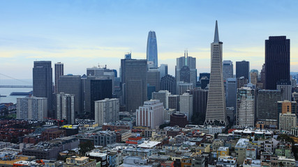 View of city center of San Francisco, California