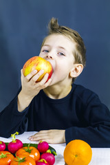 kids love vegetables and fruits.