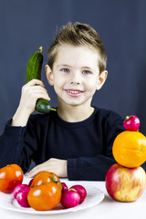 kids love vegetables and fruits.