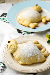 Easter sheeps buns..traditional easter pastries.