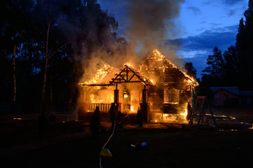 The house is on fire