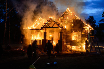 The house is on fire