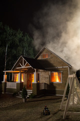 The house is on fire