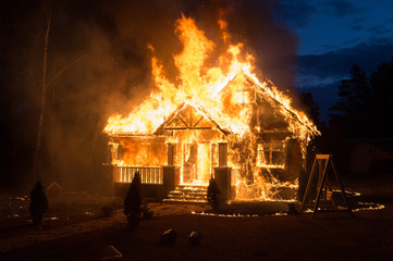 The house is on fire