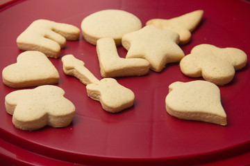 Love word made with homemade cookies