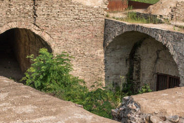 Antique Stone Tunnel Entrance in Italian Park