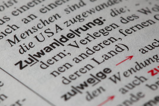 Wort Zuwanderung im Duden
