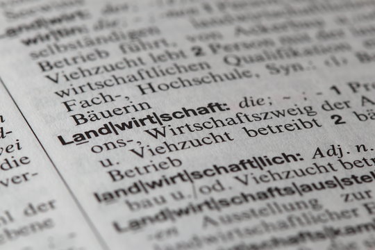 Wort Landwirtschaft im Duden