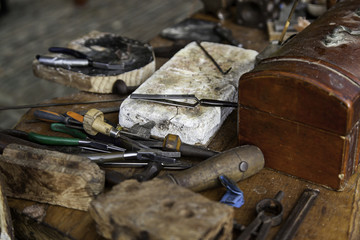 Traditional tools for leather