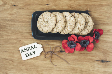 Australian cookies Anzac with Anzac DAy so we do not forget the message about the dark forest and slide.