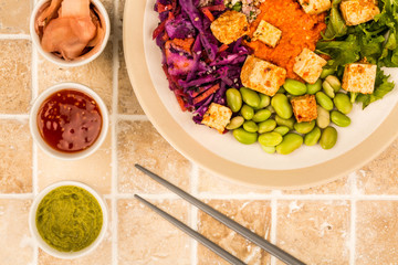 Asian Style Spicy Vegan or Vegetarian Tofu Salad